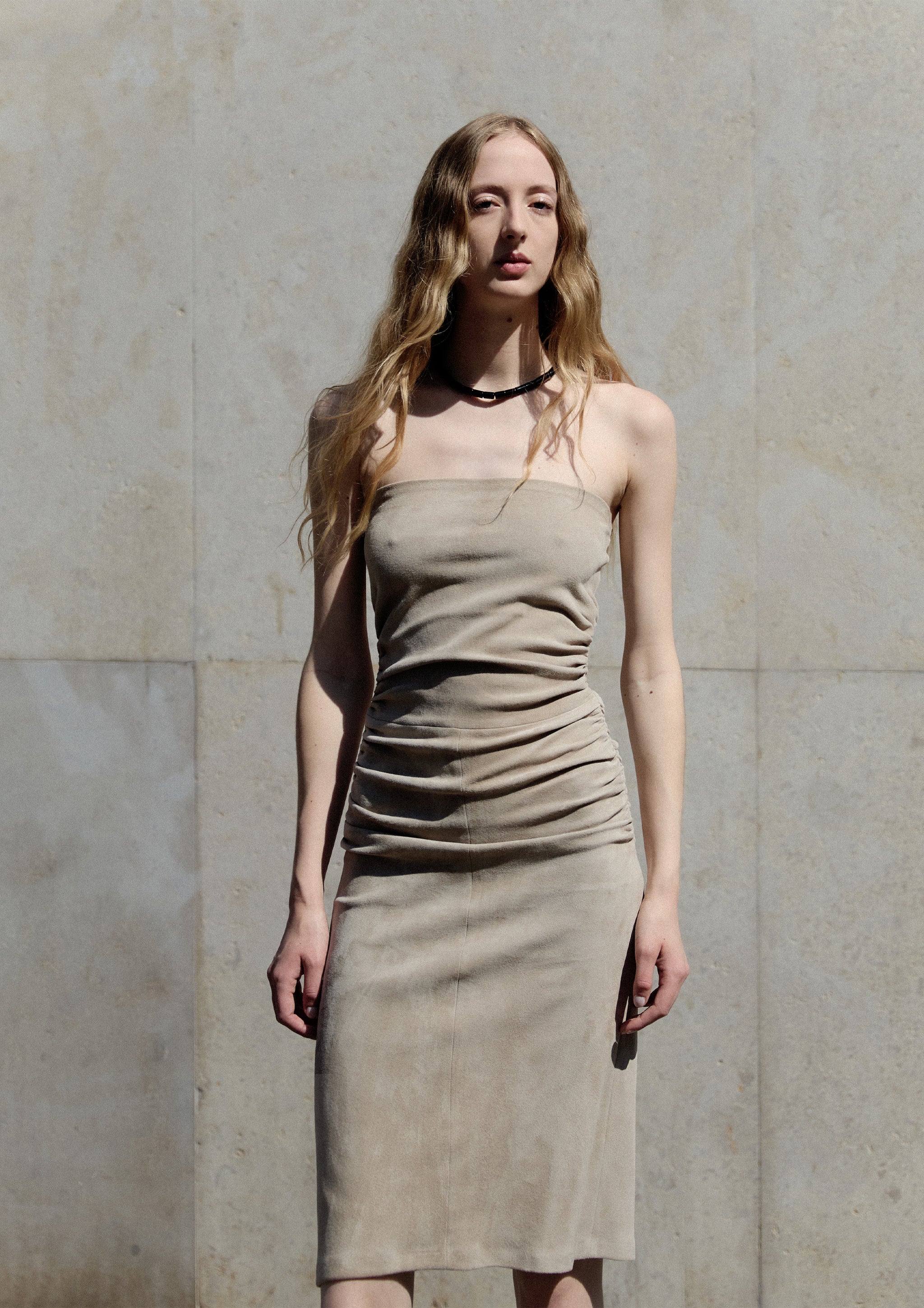 Stretch leather dresses - Velvet or plunging lambskin - STOULS Stouls Stretch leather dresses - Velvet or plunging lambskin - STOULS Stouls